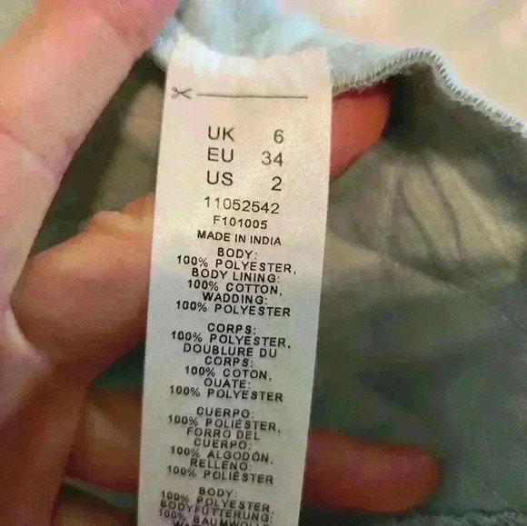 ASOS Mint White Chocolate Peplum Quilted Green Silver Holiday Top Sleeveless - Picture 5 of 10